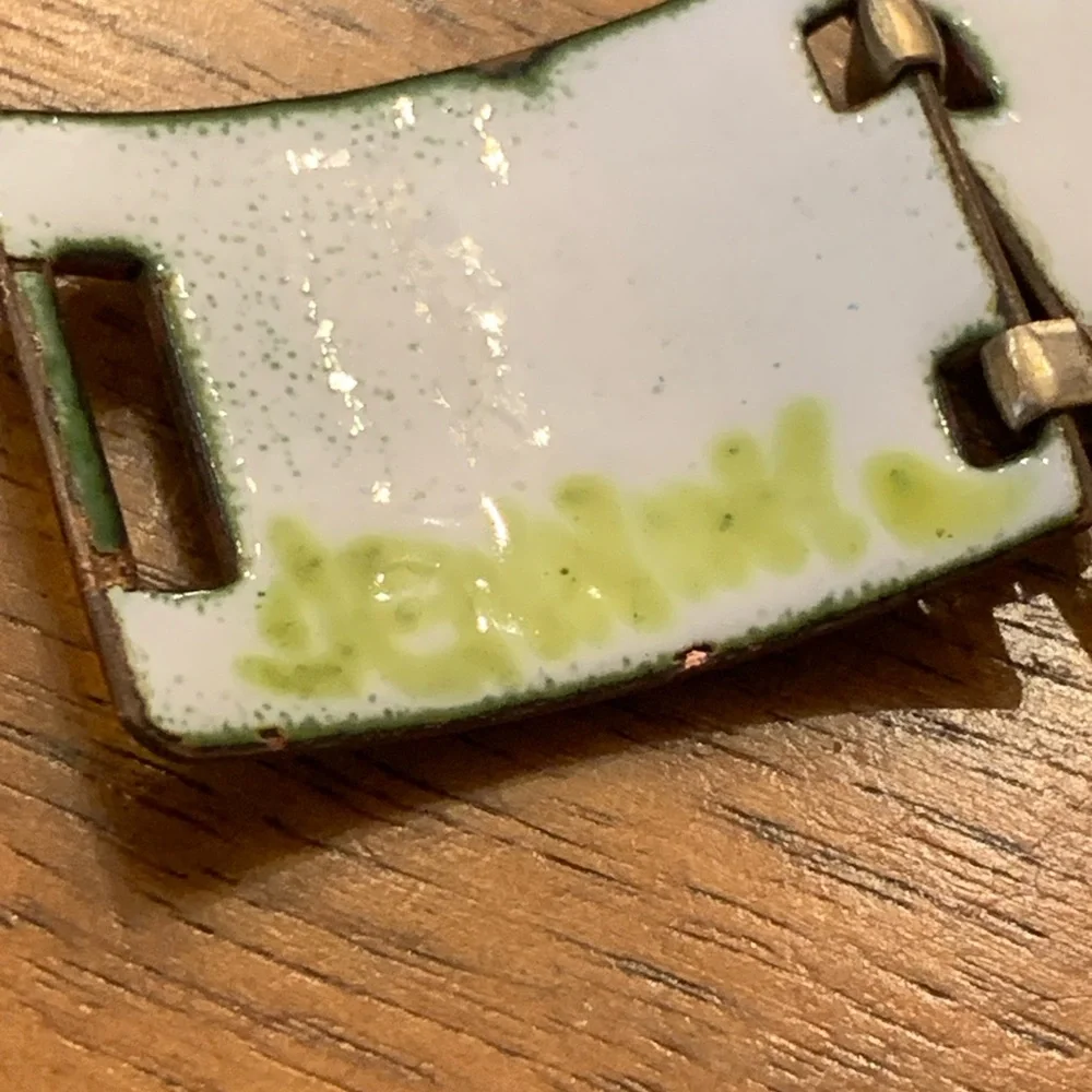 Kay Denning Enamel Link Bracelet - Signed Statement Piece highly collectible